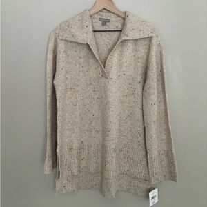 NWT fall sweater oversized medium Women’s Falls Creek heathered collar speckled